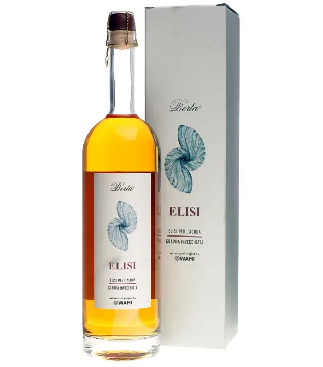Distillerie Berta Elisi Grappa Invecchiata in Legno / 43% Vol. / 1,0 Liter-Flasche in Geschenkkarton