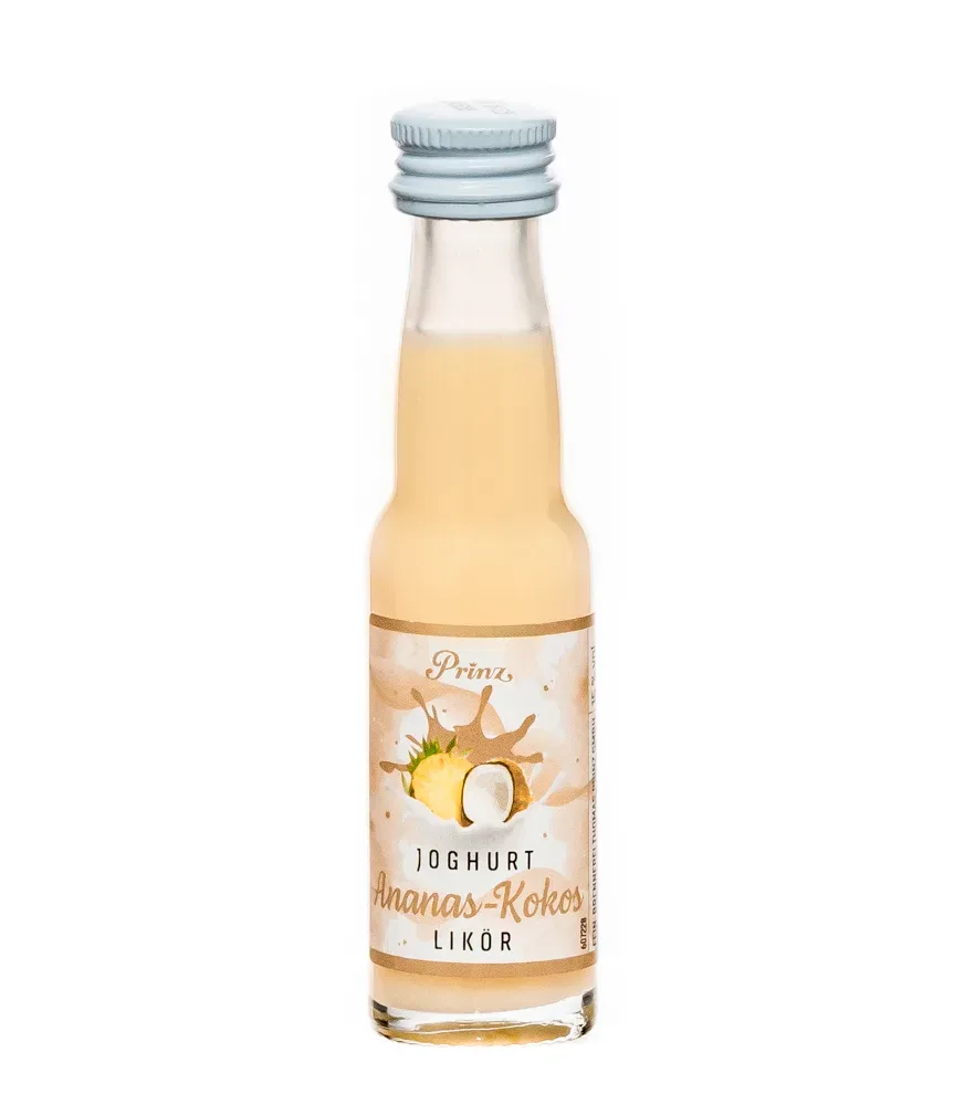 Prinz Joghurt-Ananas-Kokos Likör Miniatur / 15 % Vol. / 0,02 Liter-Flasche