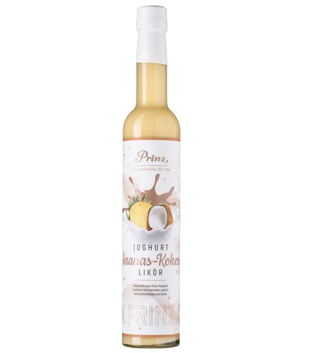 Prinz Joghurt-Ananas-Kokos Likör / 15 % Vol. / 0,5 Liter-Flasche