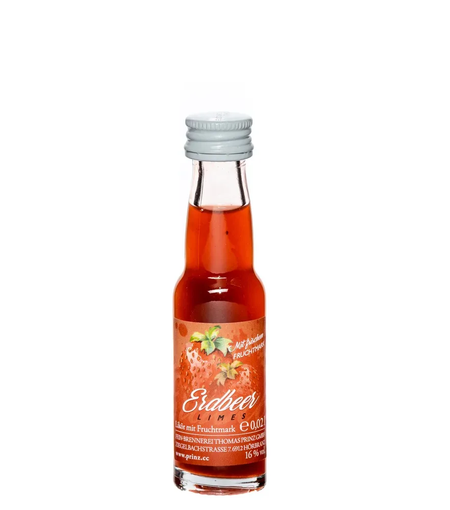 Prinz: Erdbeer-Limes / 16% Vol. / 0,02 Liter - Flasche