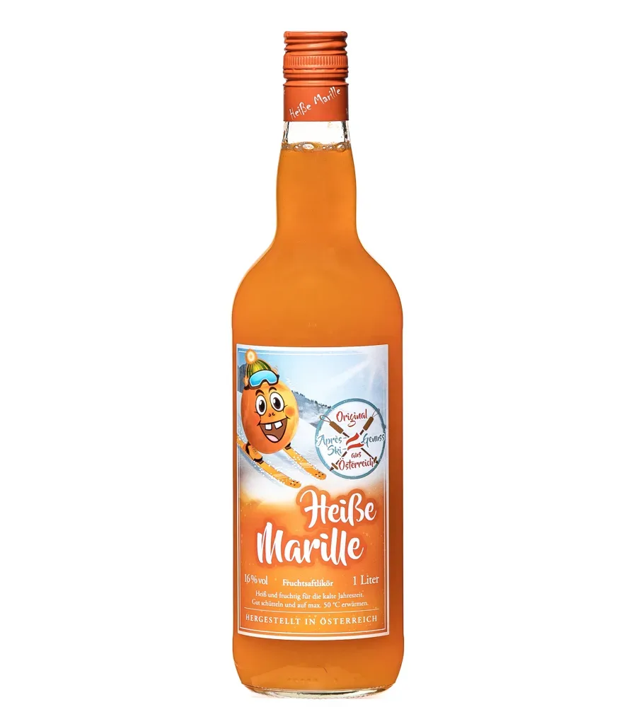 Prinz Heiße Marille, heißer Marillenlikör / 16 % vol / 1,0 Liter-Flasche
