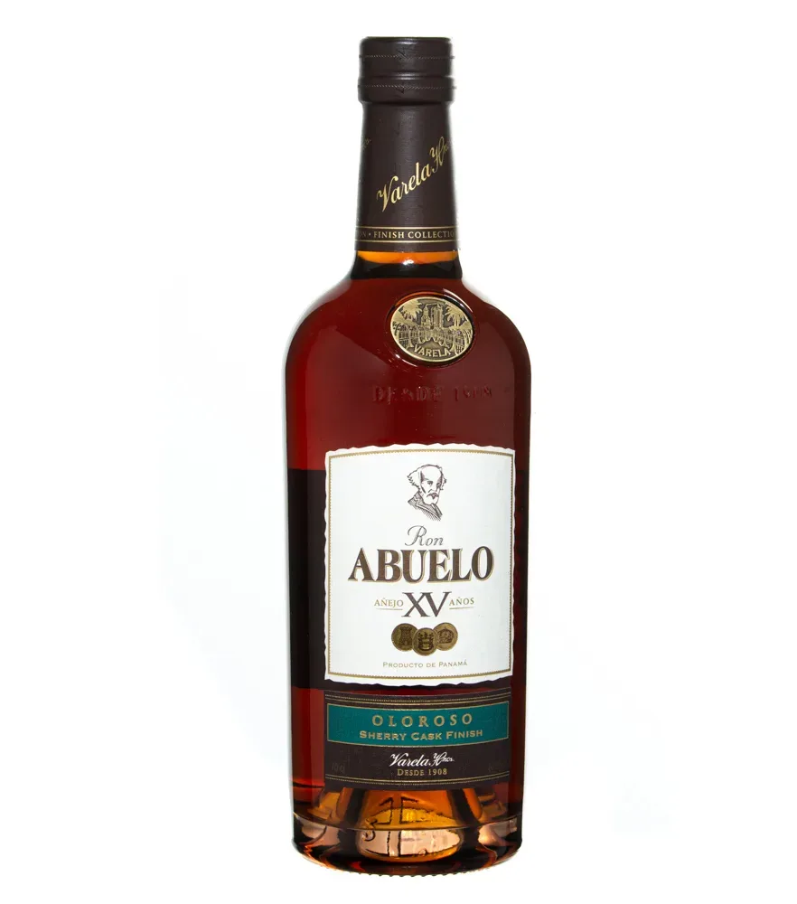 Ron Abuelo XV Años Oloroso Sherry Cask Finish / 40 % Vol. / 0,7 Liter-Flasche in Geschenkschatulle