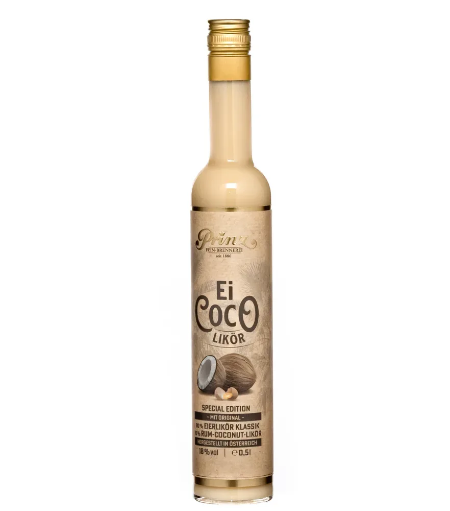 Prinz: Ei Coco Likör / 18 % Vol. / 0,5 Liter-Flasche
