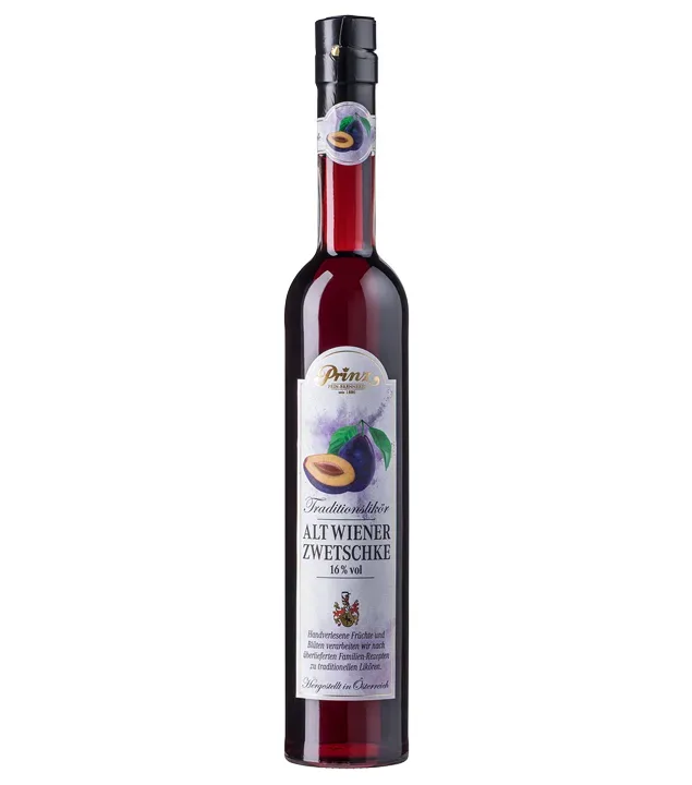Prinz: Alt Wiener Zwetschke Likör Traditionslikör / 16 % vol / 0,5 Liter - Flasche
