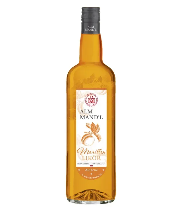 Alm Mand’l Marillen Likör / 20,5 % Vol. / 1,0 Liter-Flasche