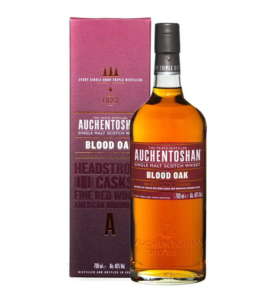 Auchentoshan Blood Oak Lowland Single Malt Scotch Whisky / 46 % Vol. / 0,7 Liter-Flasche in Geschenkkarton
