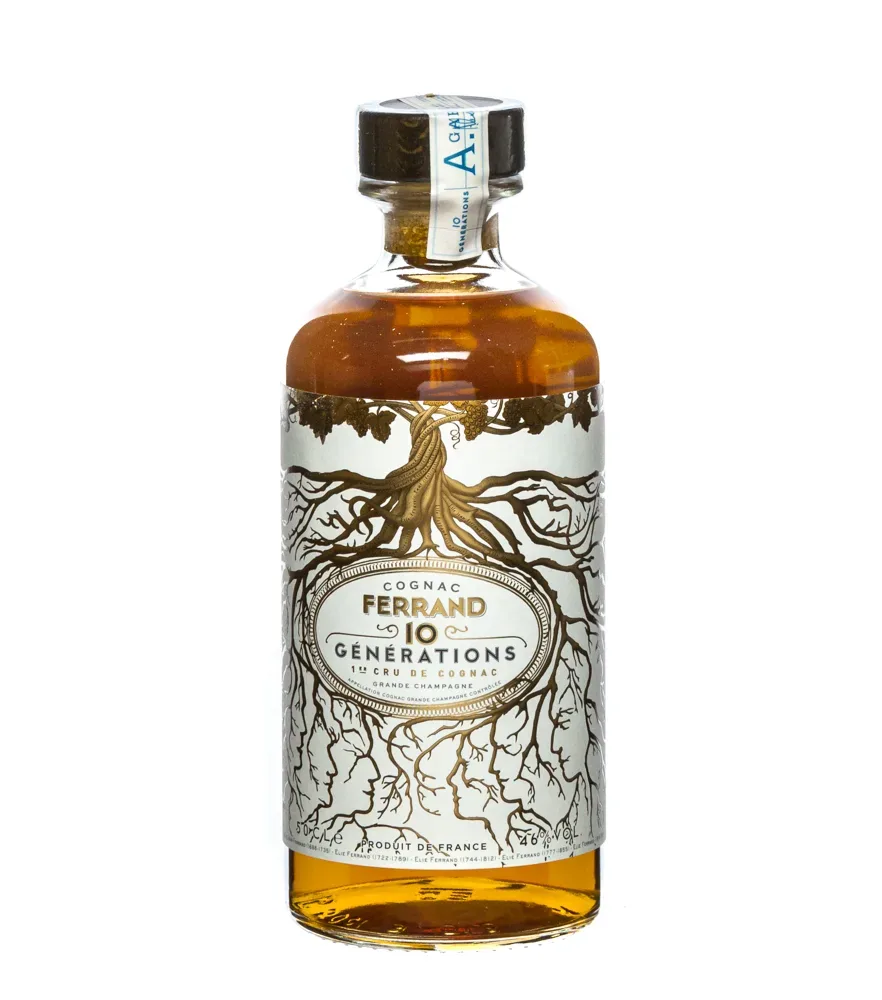 Cognac Pierre Ferrand: 10 Générations 1er Cru de Cognac / 46 % Vol. / 0,5 Liter-Flasche in Geschenkkarton