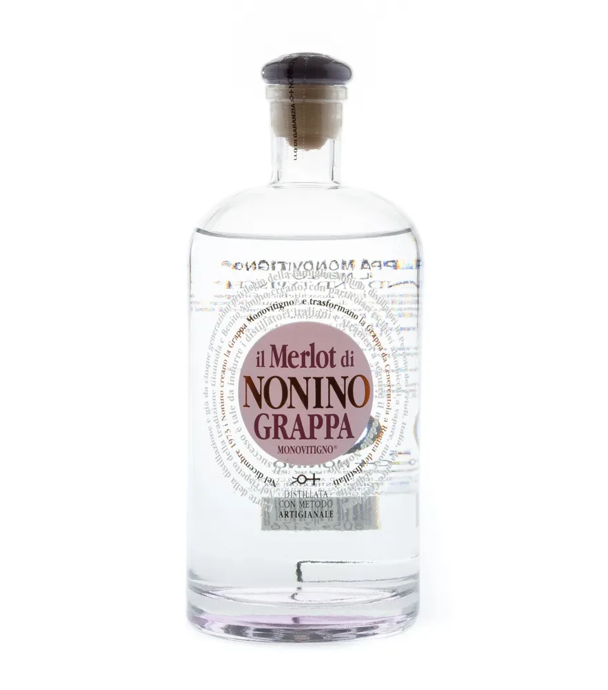 Grappa Nonino: Il Merlot di Nonino Grappa Monovitigno / 41 % vol. / 0,7 Liter-Flasche im Karton