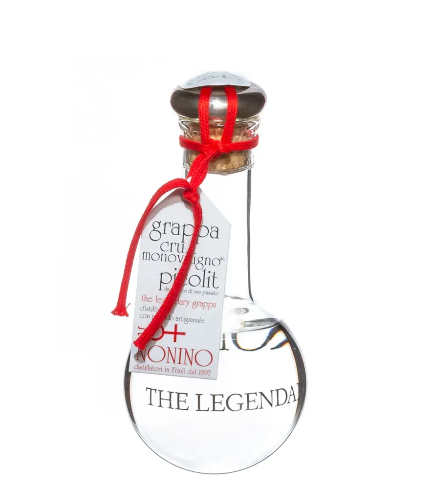 Nonino Grappa Picolit Cru Monovitigno / 50 % vol. / 0,2 L Flasche mundgeblasen im Geschenk-Karton