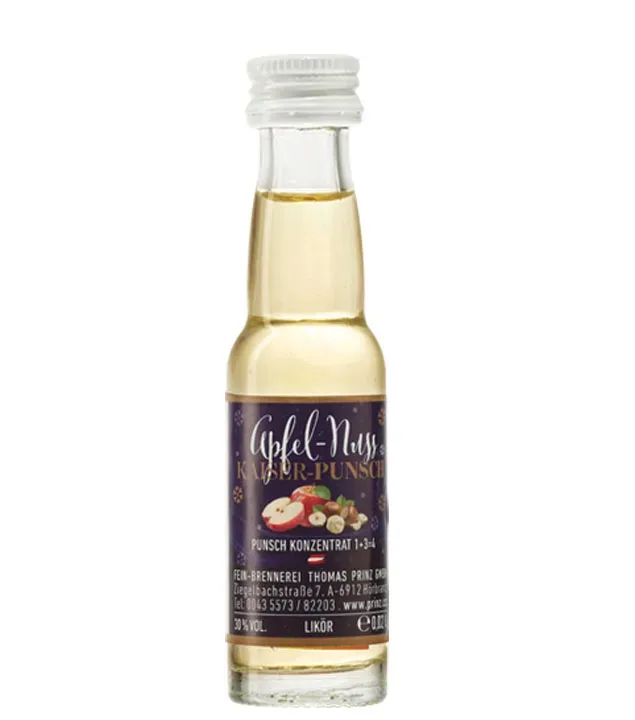 Prinz Apfel-Nuss Kaiser-Punsch Miniatur / 30 % Vol. / 0,02 Liter-Flasche