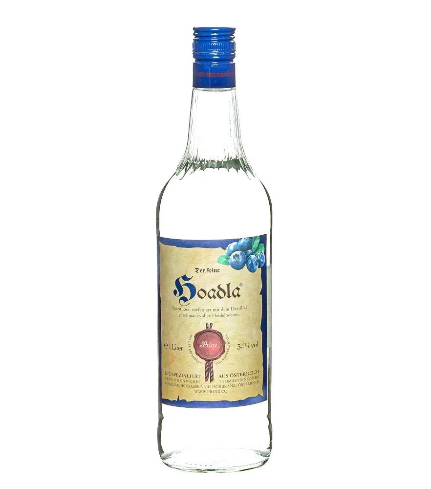 Prinz: Hoadla - fruchtig milder Heidelbeer-Schnaps / 34% Vol. / 1,0 Liter - Flasche