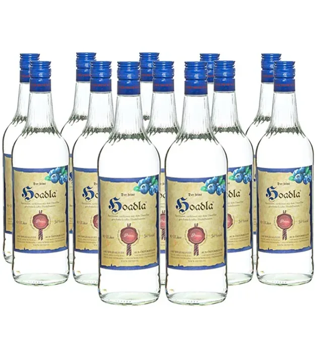 12 x Prinz Hoadla - fruchtig milder Heidelbeer-Schnaps / 34 % vol / 12 x 1,0 Liter-Flasche