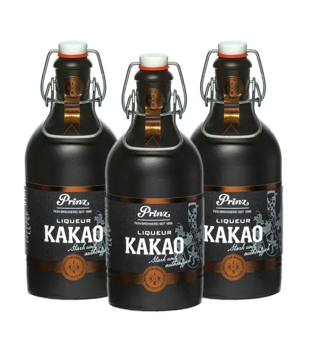 3 x Prinz Nobilant Kakao Liqueur / 37,7 % Vol. / 3 x 0,5 Liter-Flasche