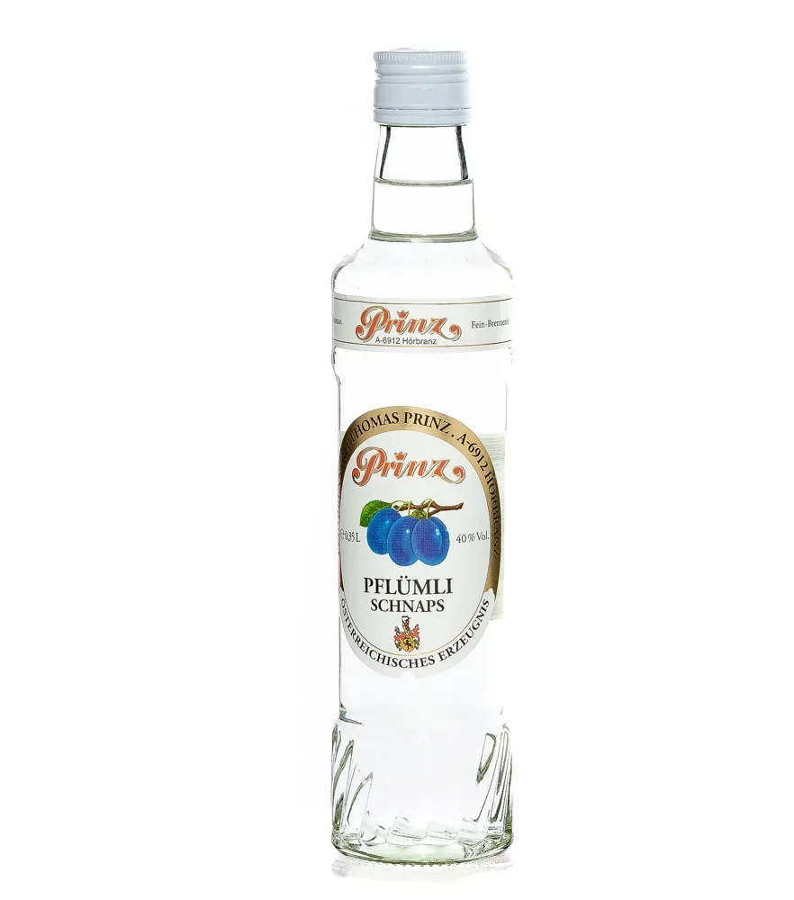 Prinz Pflümli-Schnaps - Pflaumenschnaps aus Haus-Zwetschgen / 40 % Vol. / 0,5 Liter-Flasche