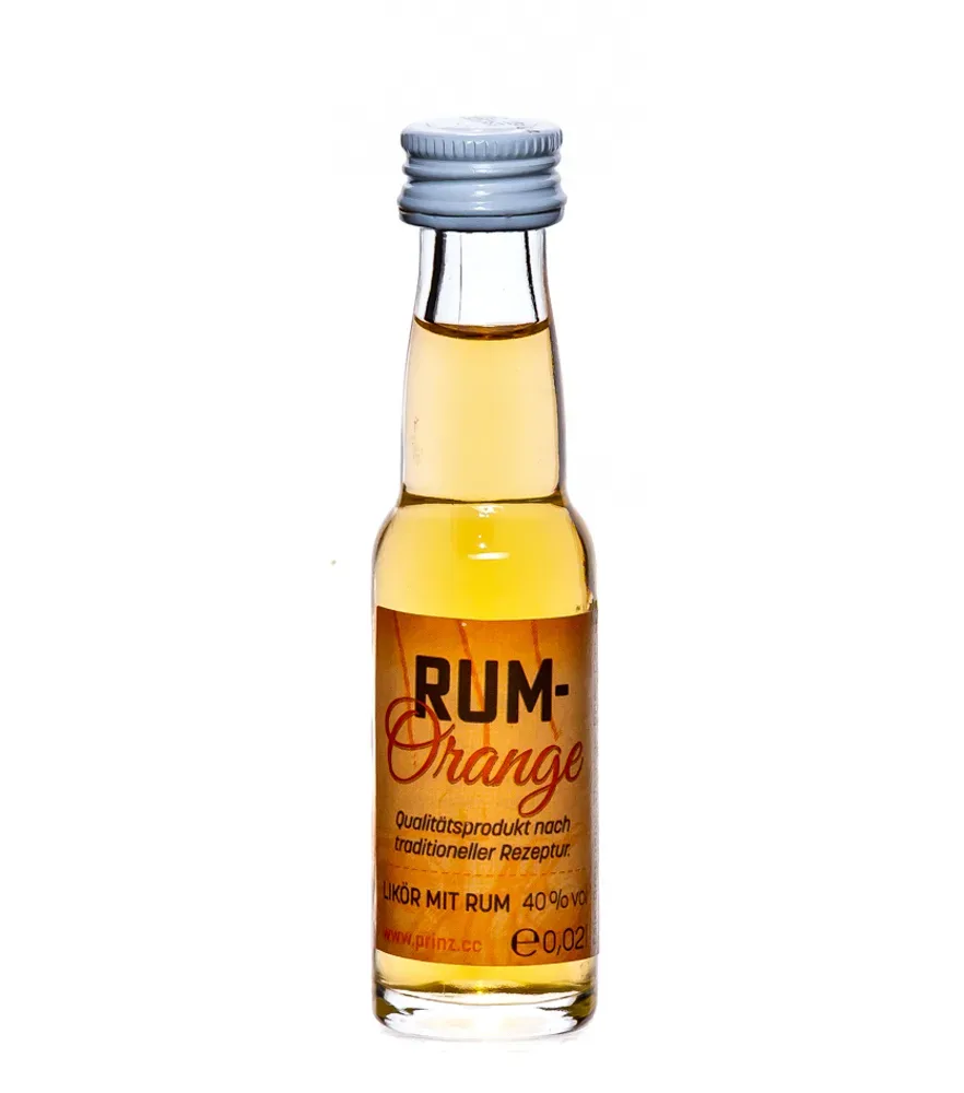 Prinz: Rum Orange Likör mit Inländerrum / 40% Vol. / 0,02 Liter - Flasche