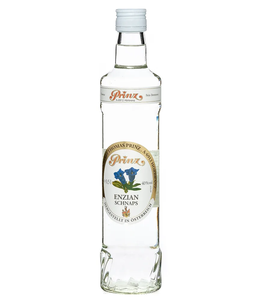 Prinz Enzian-Schnaps / 40 % vol. / 0,5 Liter-Flasche