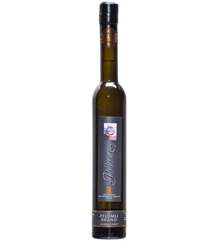 Prinz: Hafele Pflümli Brand - im Steingut gereift / 43 % Vol. / 0,35 Liter - Flasche
