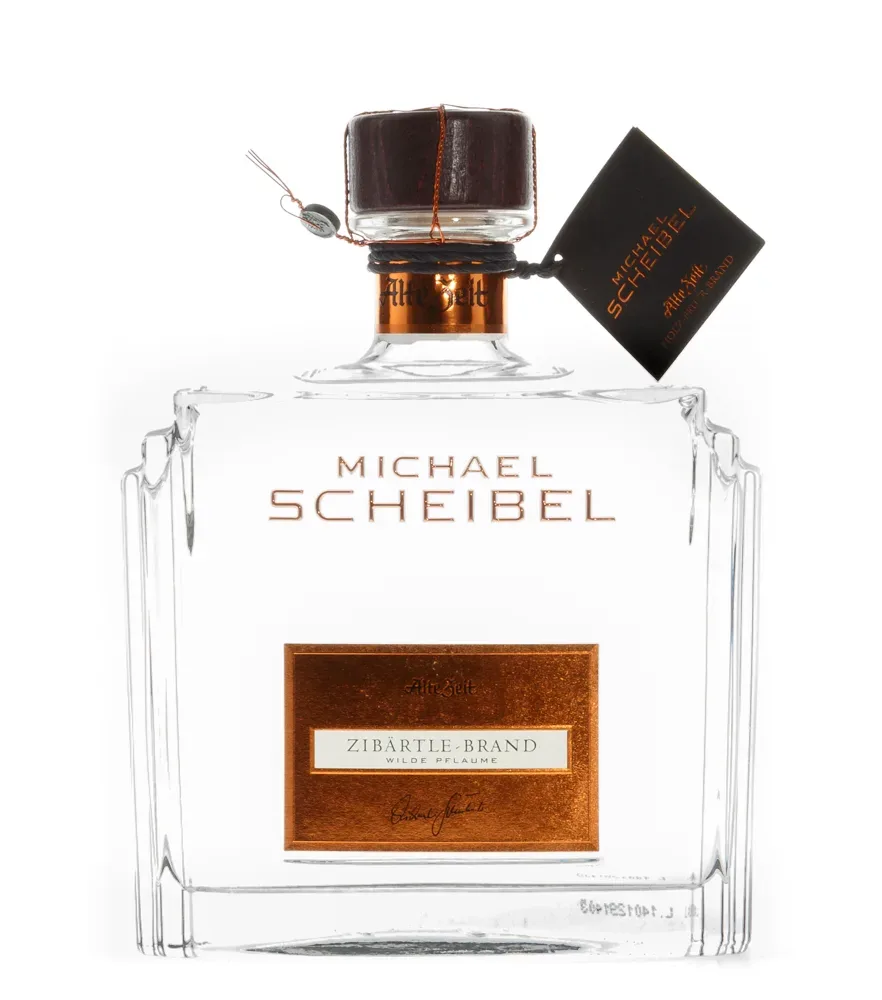 Scheibel Zibärtle-Brand Alte Zeit - Pflaume, über Holzfeuer gebrannt / 44 % vol. / 0,7 Liter-Flasche