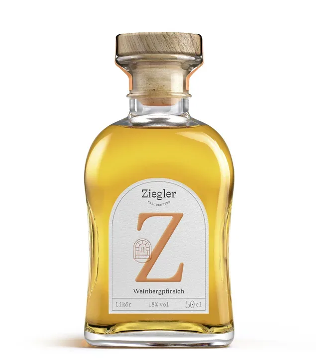 Ziegler Weinbergpfirsich Likör / 18 % Vol. / 0,5 Liter-Flasche