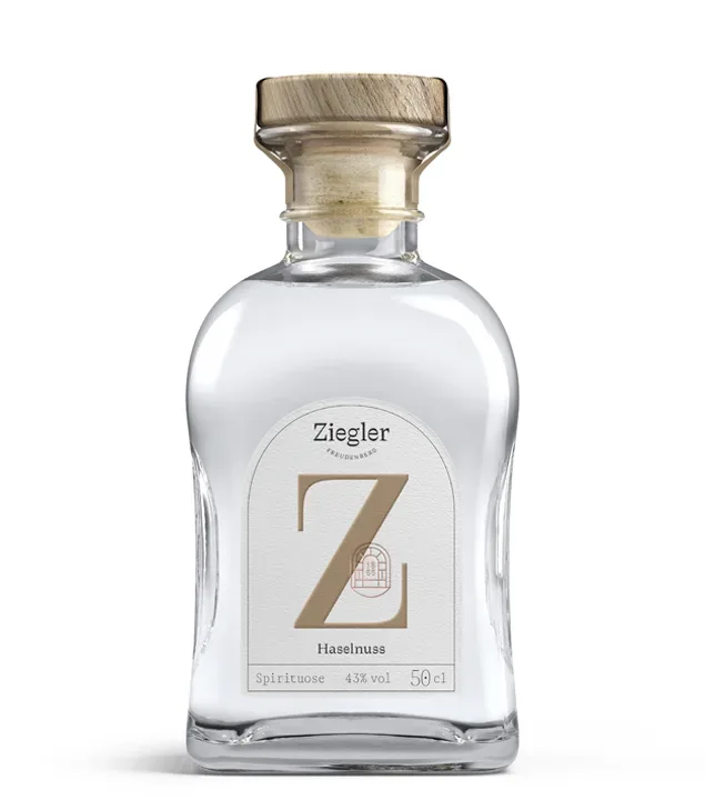 Ziegler Haselnuss Spirituose / 43 % Vol. / 0,5 Liter-Flasche