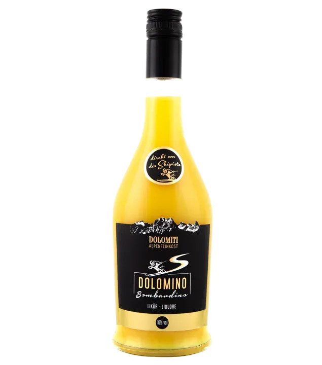 Dolomiti: Dolomino Bombardino Eierlikör mit Rum / 16 % Vol. / 0,7 Liter-Flasche