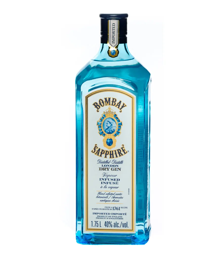 Bombay Sapphire London Dry Gin / 40 % Vol. / 1,75 Liter-Flasche