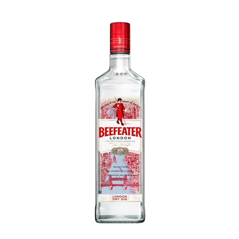 Beefeater London Dry Gin - Klassischer Gin aus England / 40 % vol. 1 Liter-Flasche