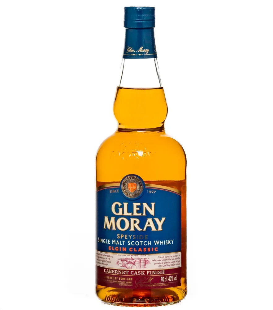 Glen Moray Cabernet Cask Finish Speyside Single Malt Scotch Whisky / 40 % Vol. / 0,7 Liter-Flasche in Geschenkbox