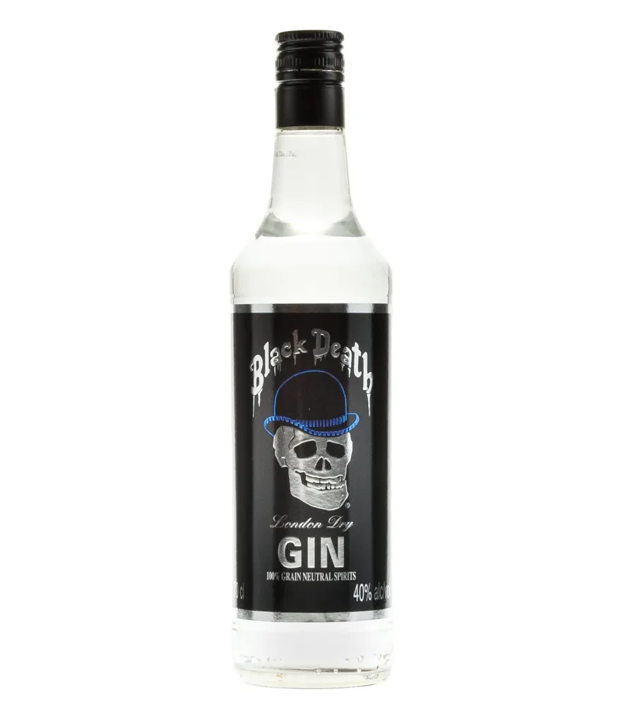 Black Death London Dry Gin - Kult-Gin / 40% vol. / 0,7 Liter-Flasche