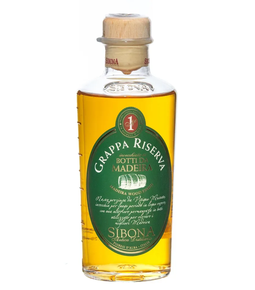 Sibona Grappa Riserva Botti da Madeira / 40 % Vol. / 0,5 Liter-Flasche in Geschenkdose