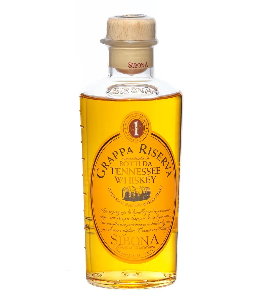 Sibona Grappa Riserva Botti da Tennessee Whiskey / 40 % Vol. / 0,5 Liter-Flasche in Geschenkdose