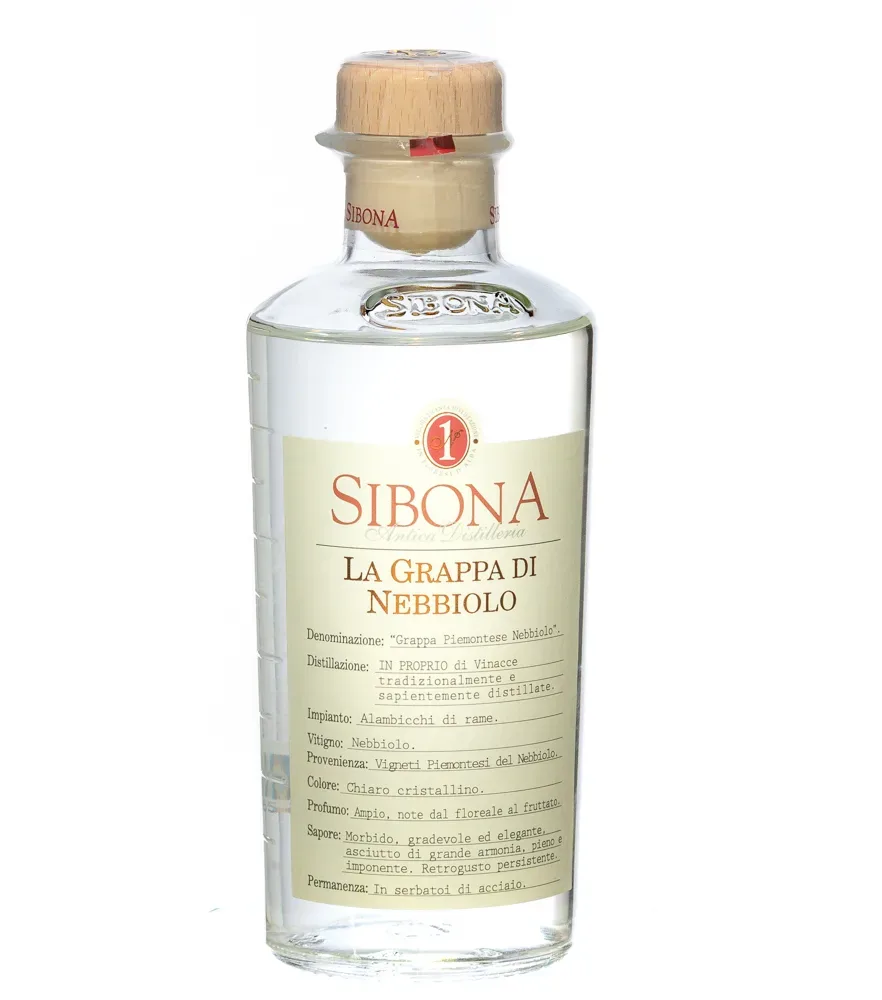 Sibona Grappa di Nebbiolo / 40 % Vol. / 0,5 Liter-Flasche
