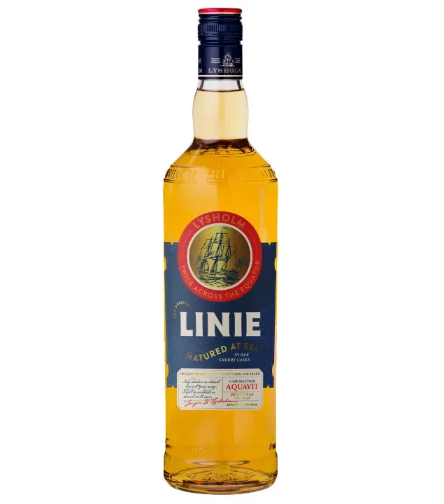 Linie Aquavit fassgelagerter Kümmelschnaps / 41,5 % Vol. / 1,0 Liter-Flasche