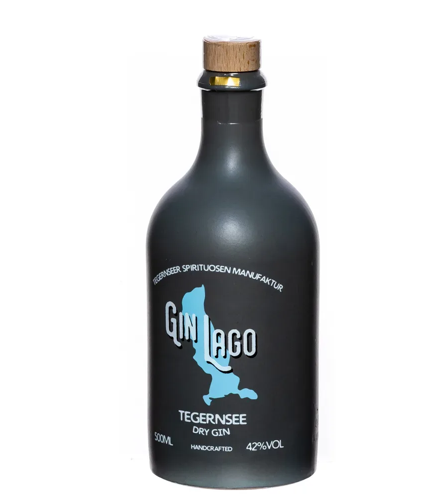 Tegernseer Spirituosen Manufaktur Gin Lago Tegernsee Dry Gin / 42 % Vol. / 0,5 Liter-Flasche