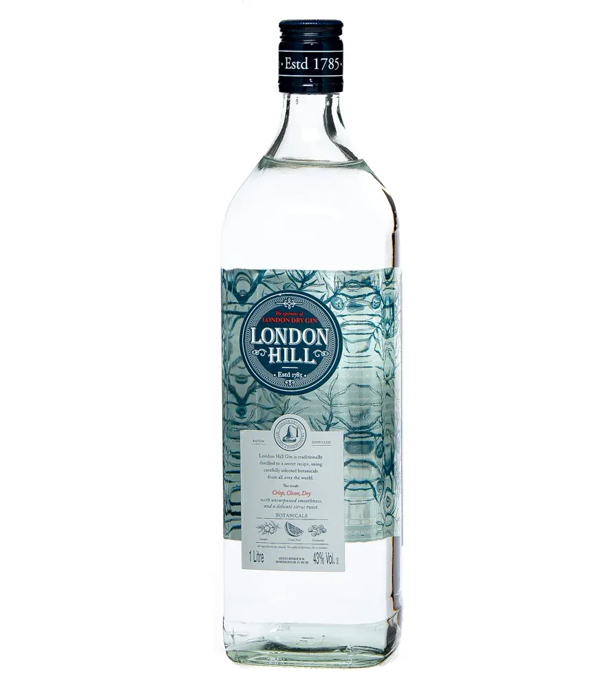 London Hill Dry Gin / 43% / 1 Liter-Flasche