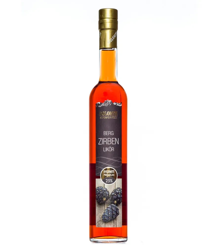 Dolomiti Bergzirben Likör / 25 % vol. / 0,5 Liter-Flasche