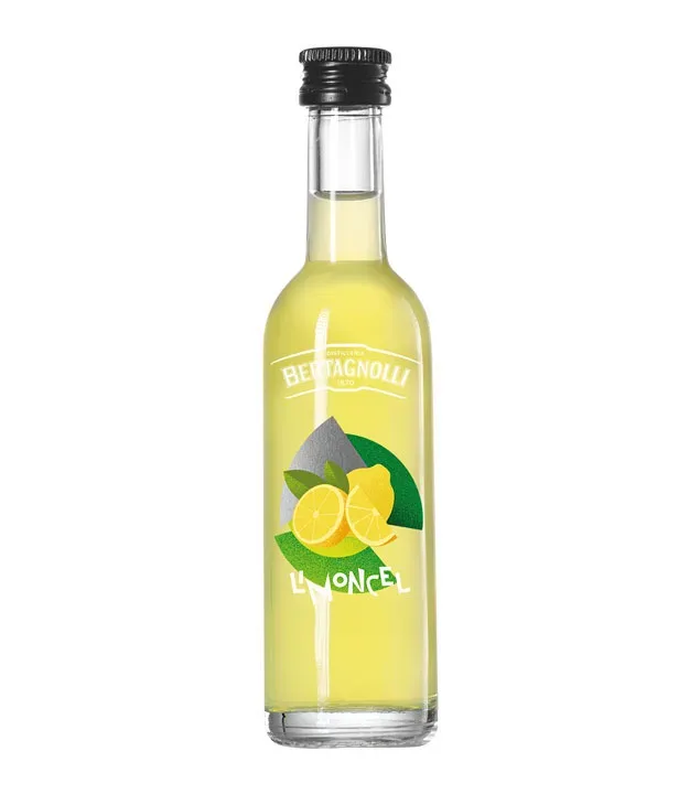 Bertagnolli Limoncel Likör / 28 % Vol. / 0,05 Liter-Flasche
