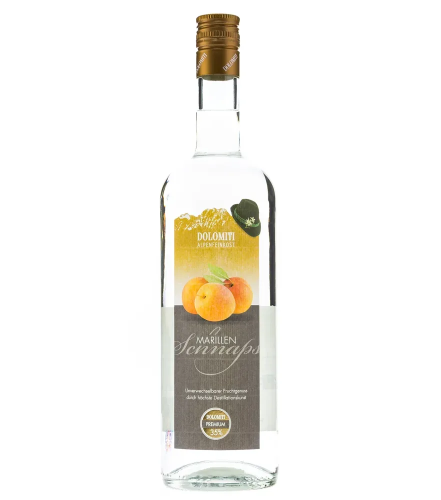 Dolomiti Marillen-Schnaps / 35 % Vol. / 1,0 Liter-Flasche
