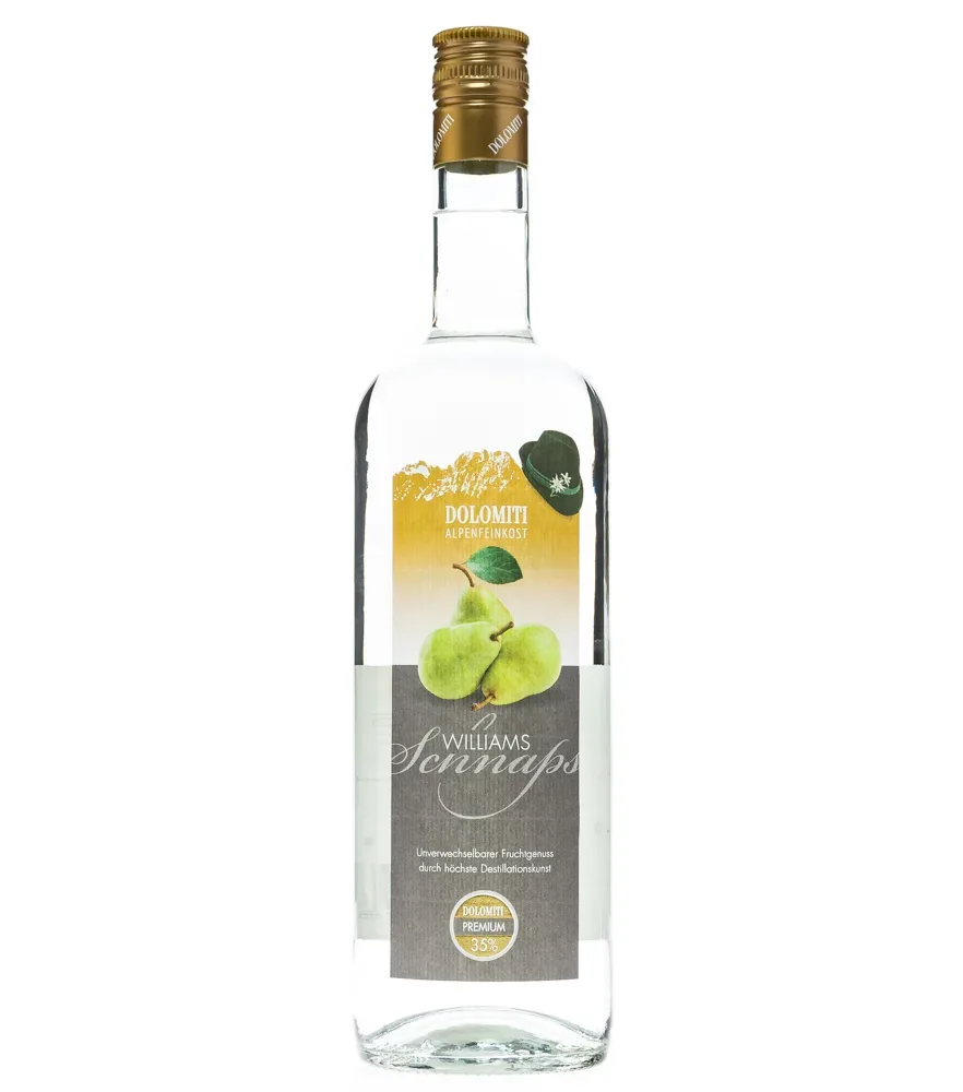 Dolomiti: Williams-Birnen-Schnaps / 35 % Vol. / 1,0 Liter - Flasche