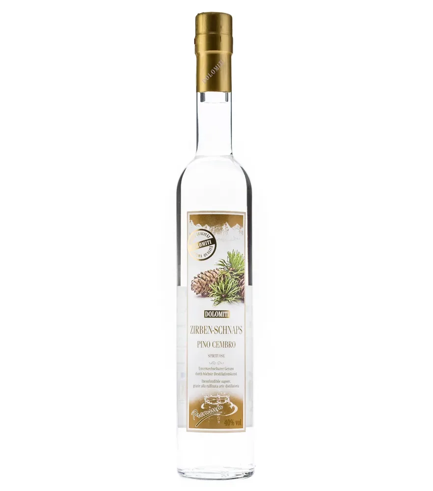 Dolomiti: Zirben-Schnaps / 40% Vol. / 0,5 Liter - Flasche