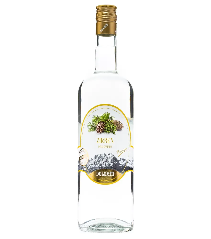 Dolomiti: Zirben-Schnaps / 40 % Vol. / 1,0 Liter - Flasche