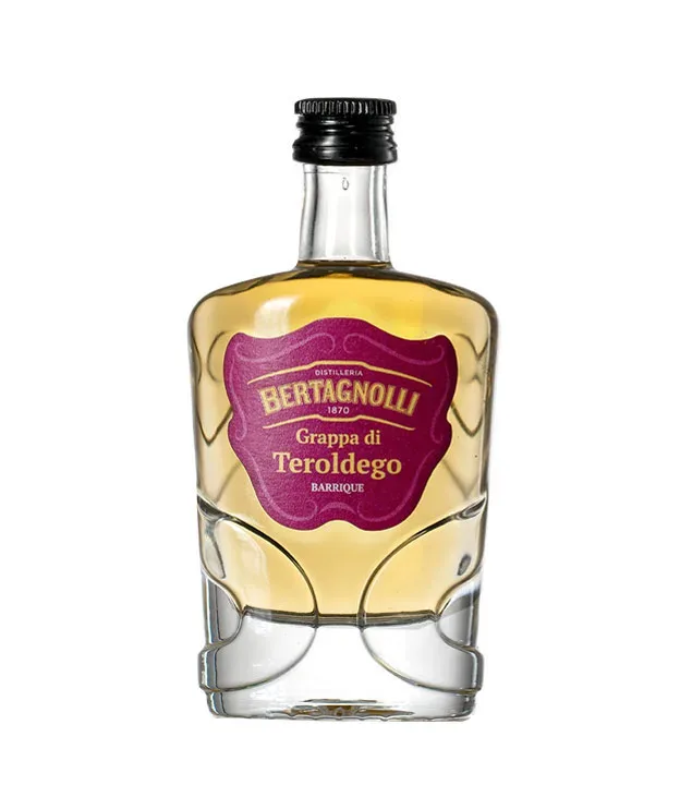 Bertagnolli Grappa di Teroldego Barrique Mini / 42 % vol / 0,05 Liter-Flasche