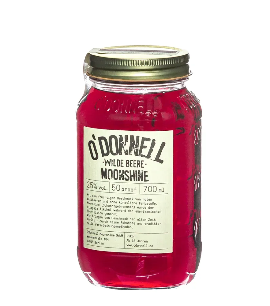 O'Donnell Wilde Beere Moonshine Likör / 25 % Vol. / 0,7 Liter-Flasche