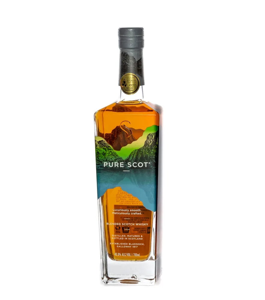 Bladnoch Pure Scot Blended Scotch Whisky / 40 % Vol. / 0,7 Liter-Flasche in Geschenkkarton