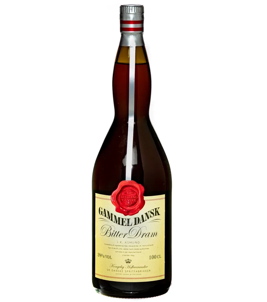 Gammel Dansk Bitter Dram / 38 % vol / 1,0 Liter-Flasche