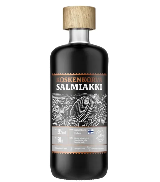 Koskenkorva: Salmiakki Lakritzlikör / 21 % vol / 0,5 Liter-Flasche