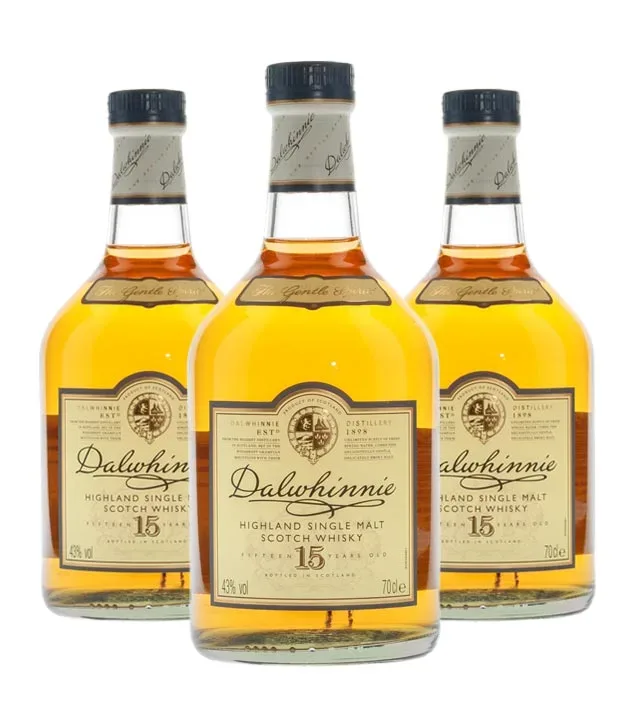 3 x Dalwhinnie 15 Jahre Whisky Vorteilspack / 43 % vol / 3 x 0,7 Liter-Flasche