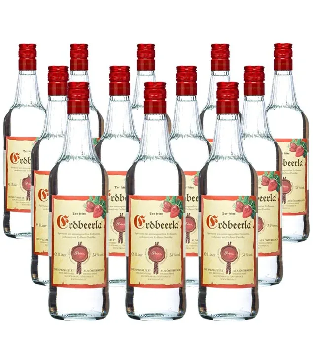 12 x Prinz Erdbeerla / 34% vol / 12 x 1,0 Liter-Flasche