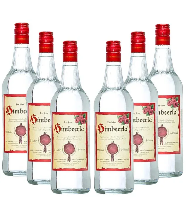 6 x Prinz Himbeerla / 34% vol / 6 x 1,0 Liter-Flasche