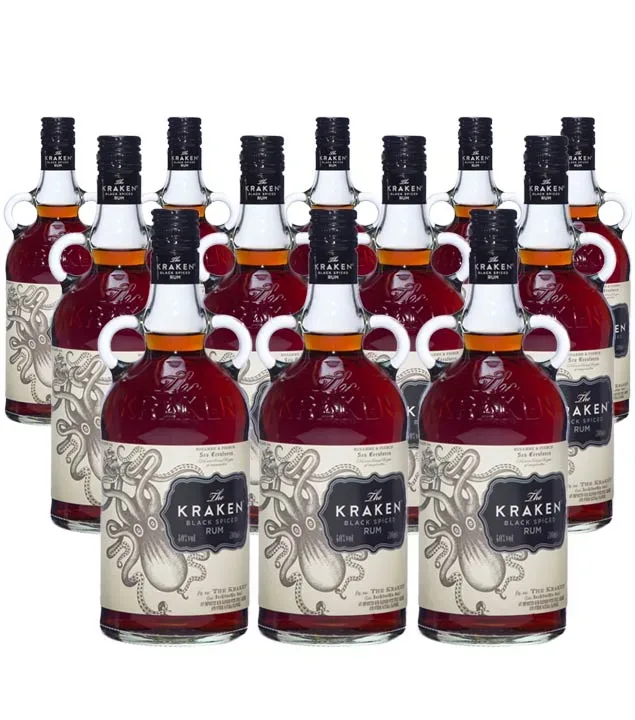 12 x The Kraken Black Spiced Spirit Drink auf Rum-Basis / 40 % vol / 12 x 0,7 Liter-Flasche